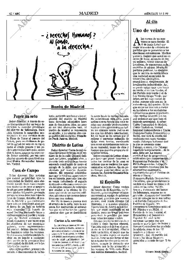 ABC MADRID 19-05-1999 página 62