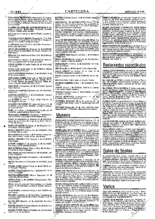 ABC MADRID 19-05-1999 página 90