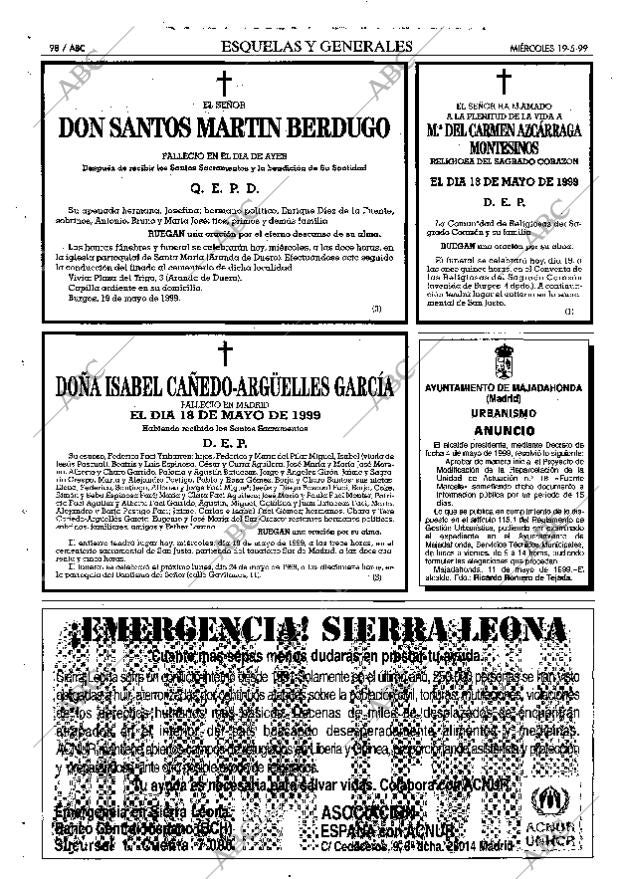 ABC MADRID 19-05-1999 página 98