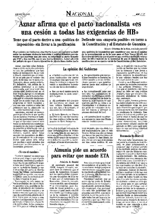 ABC MADRID 20-05-1999 página 17