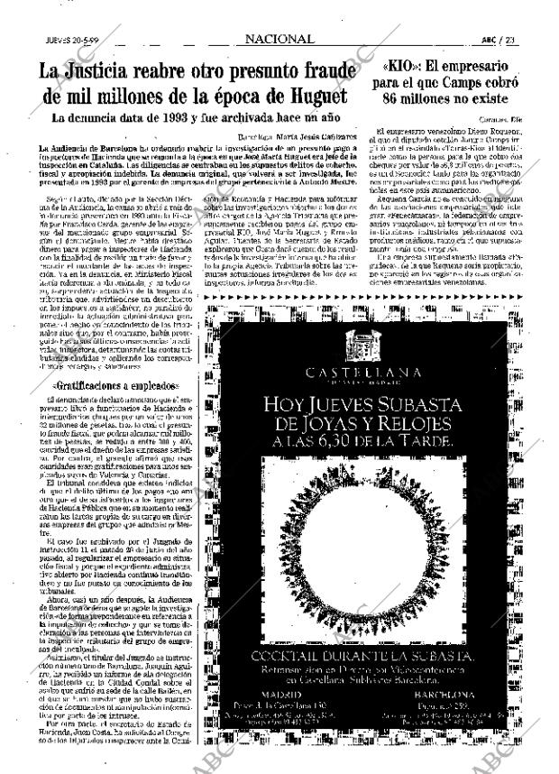 ABC MADRID 20-05-1999 página 23