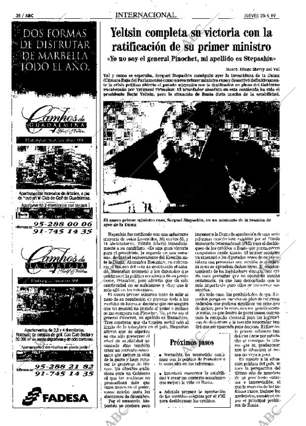 ABC MADRID 20-05-1999 página 38