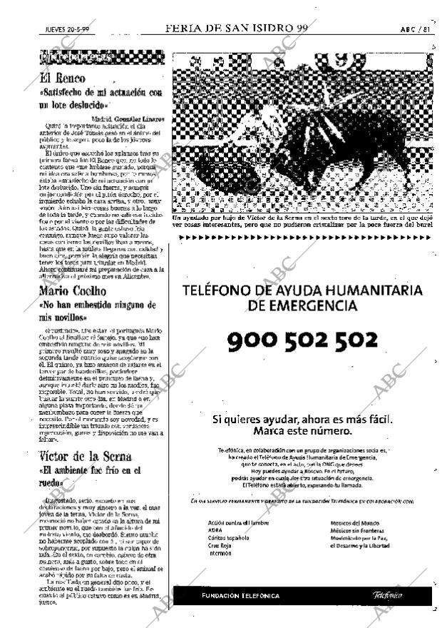 ABC MADRID 20-05-1999 página 81