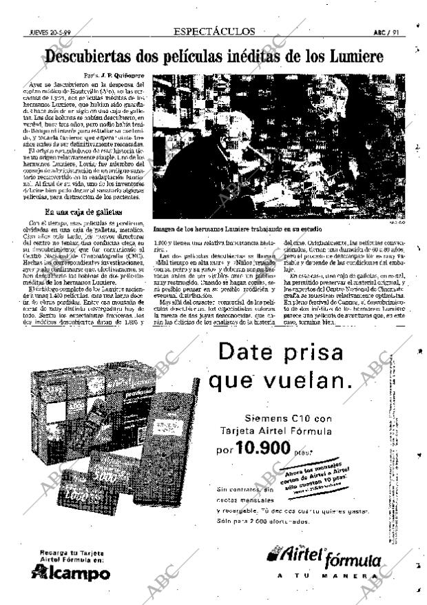 ABC MADRID 20-05-1999 página 91