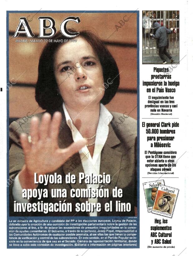 ABC MADRID 22-05-1999 página 1