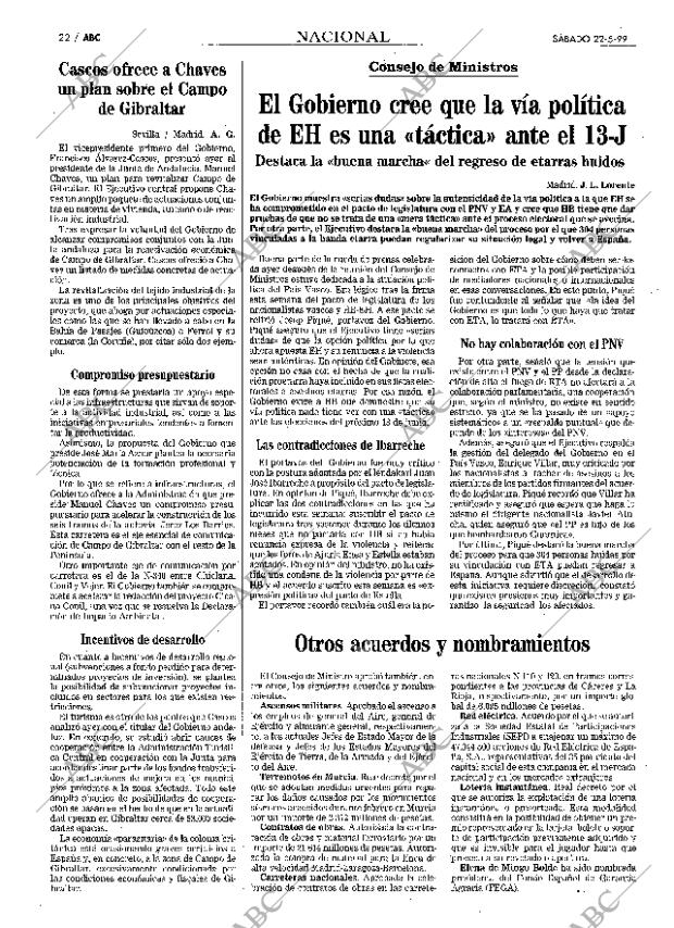 ABC SEVILLA 22-05-1999 página 22