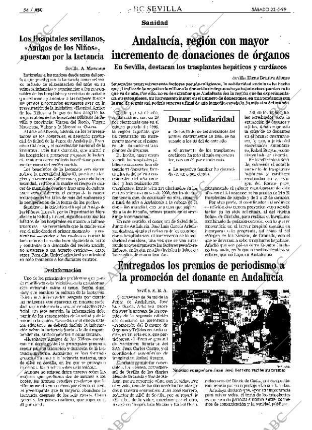 ABC SEVILLA 22-05-1999 página 54