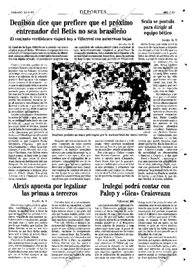 ABC SEVILLA 22-05-1999 página 89