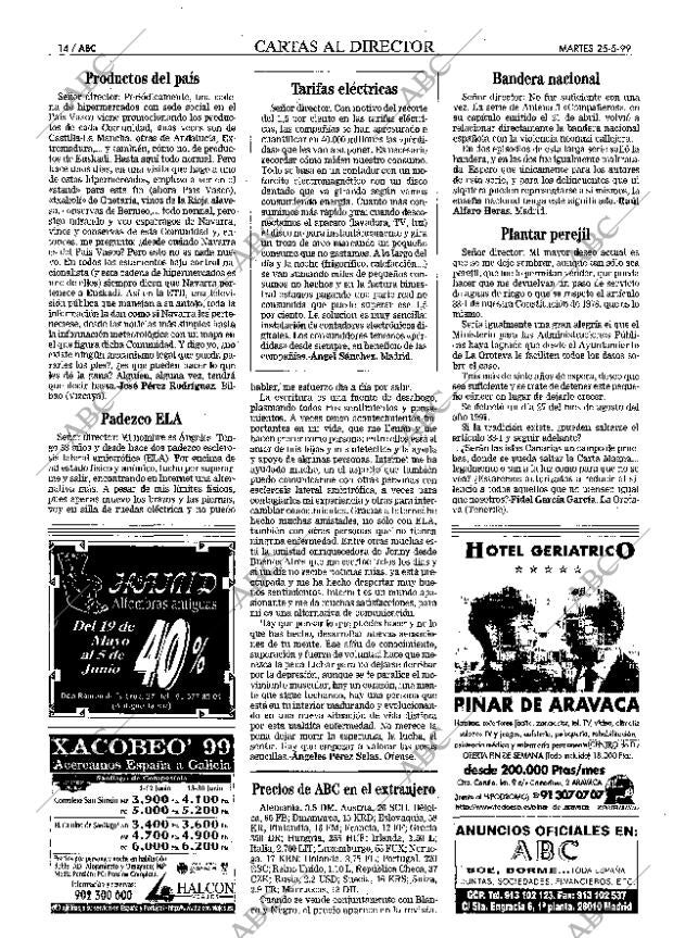 ABC MADRID 25-05-1999 página 14