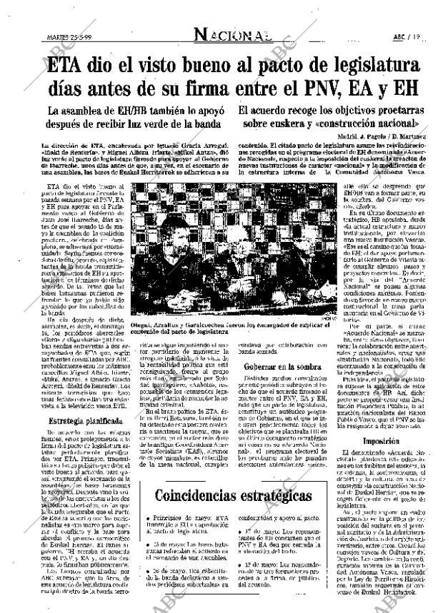 ABC MADRID 25-05-1999 página 19