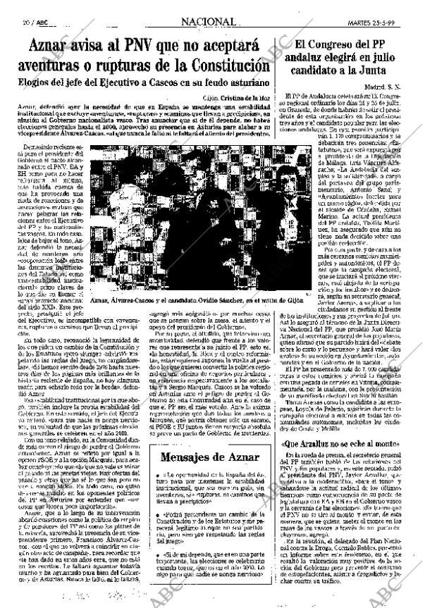 ABC MADRID 25-05-1999 página 20