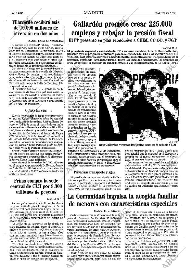 ABC MADRID 25-05-1999 página 70