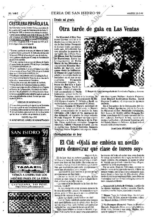 ABC MADRID 25-05-1999 página 80