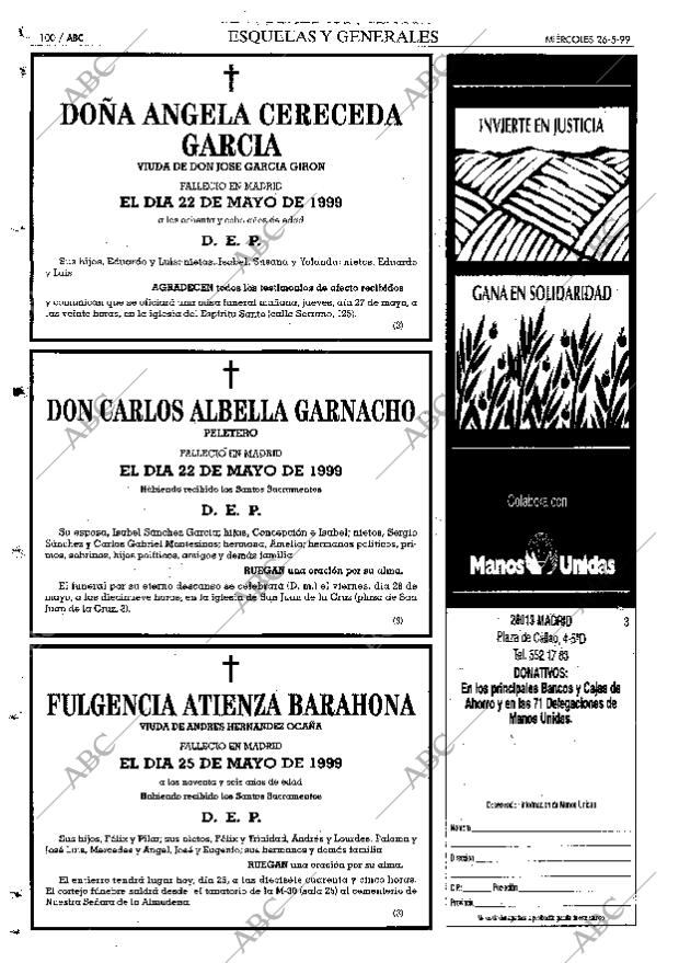 ABC MADRID 26-05-1999 página 100