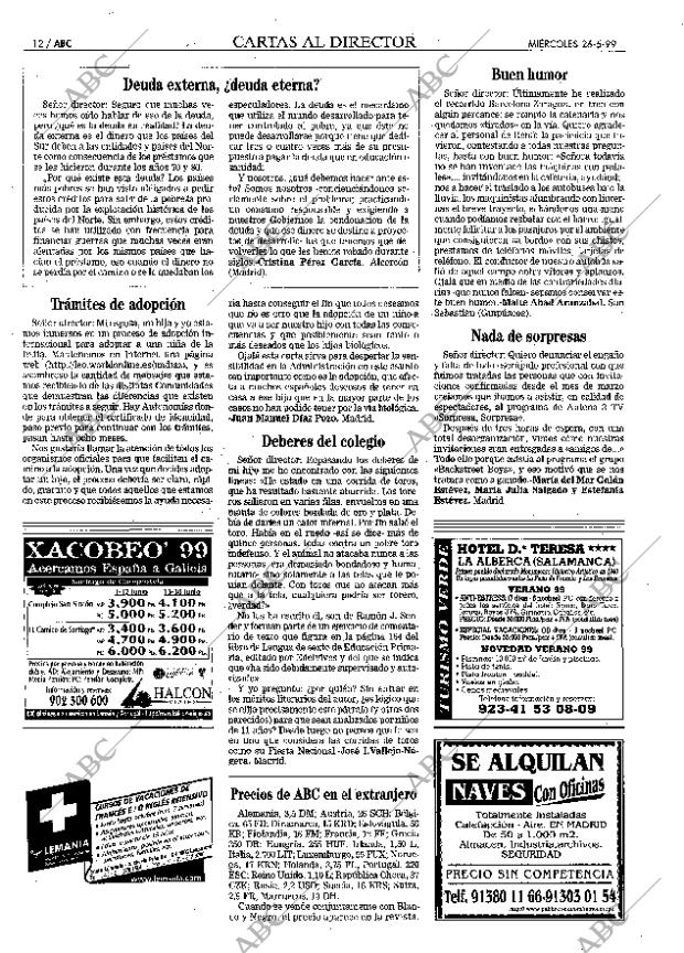 ABC MADRID 26-05-1999 página 12