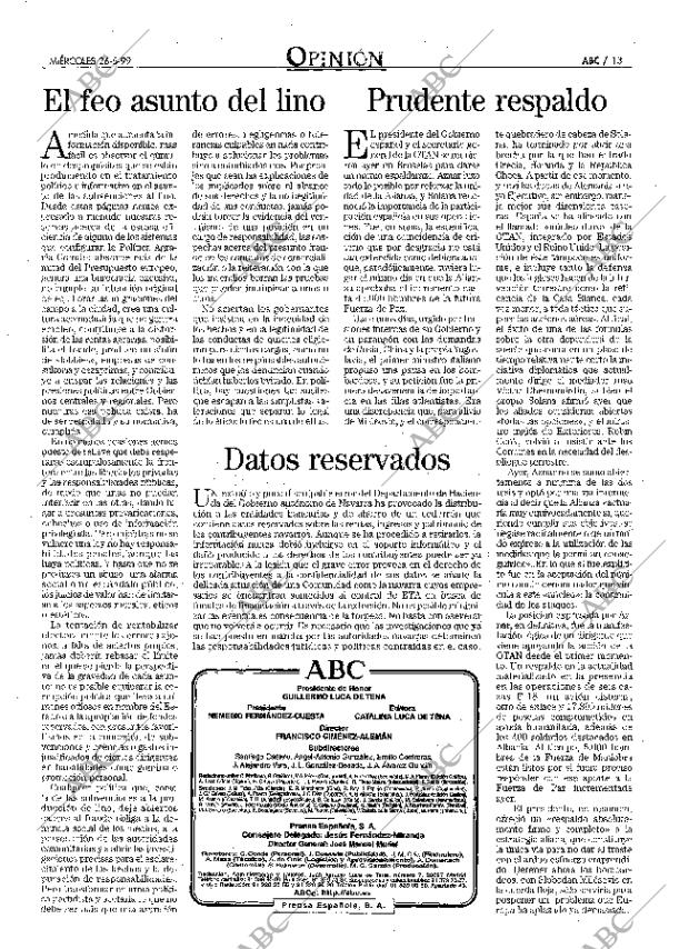 ABC MADRID 26-05-1999 página 13