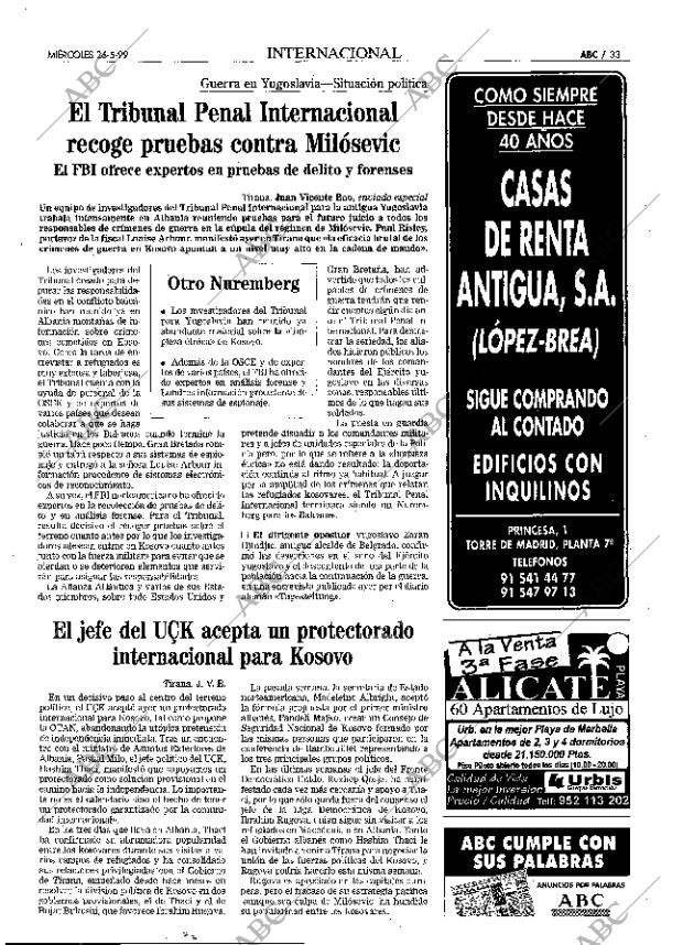 ABC MADRID 26-05-1999 página 33