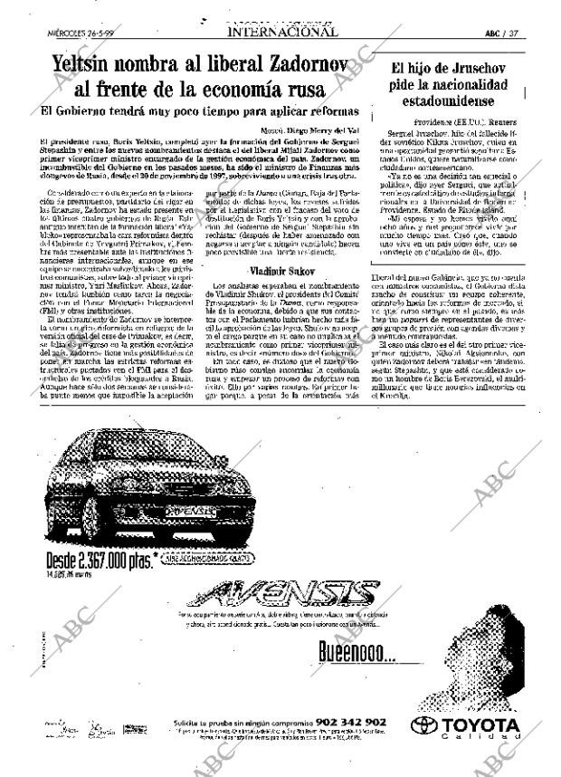 ABC MADRID 26-05-1999 página 37