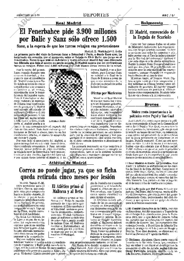ABC MADRID 26-05-1999 página 87