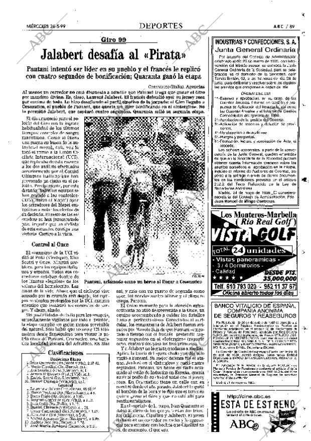 ABC MADRID 26-05-1999 página 89