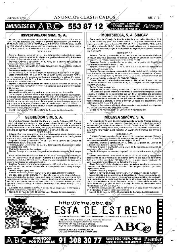 ABC MADRID 27-05-1999 página 131