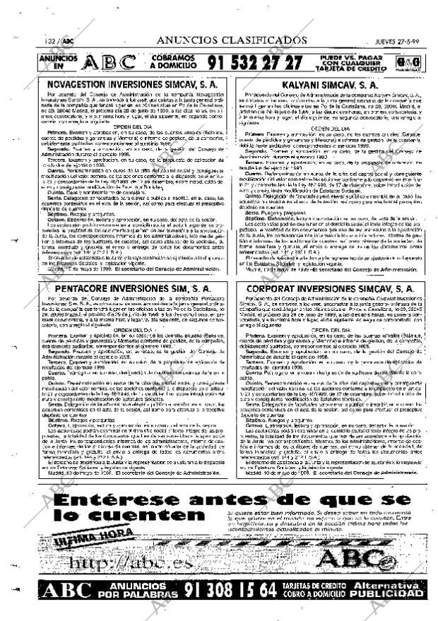 ABC MADRID 27-05-1999 página 132