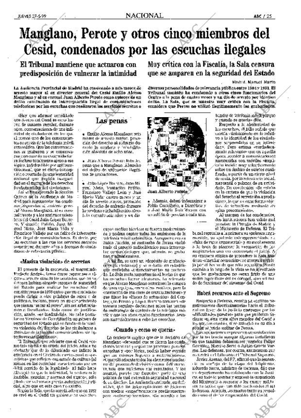 ABC MADRID 27-05-1999 página 25