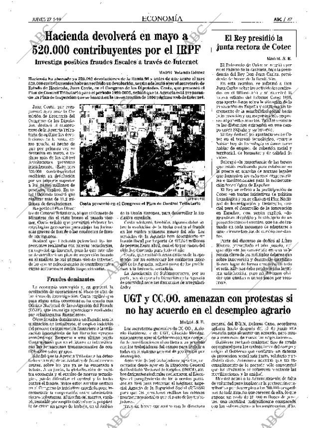 ABC MADRID 27-05-1999 página 47