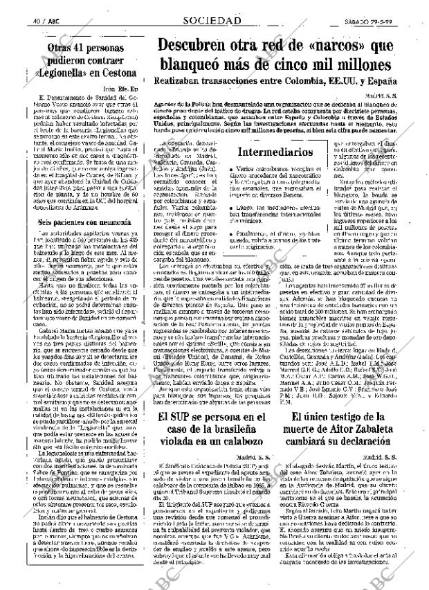 ABC SEVILLA 29-05-1999 página 40