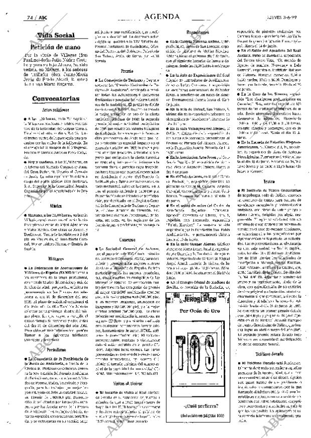 ABC SEVILLA 03-06-1999 página 74