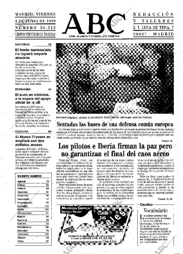 ABC MADRID 04-06-1999 página 11