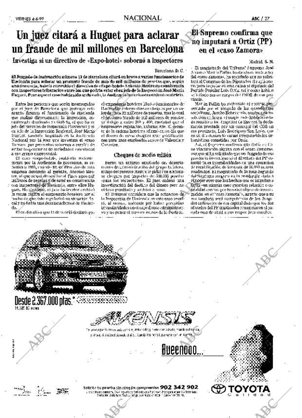 ABC MADRID 04-06-1999 página 27