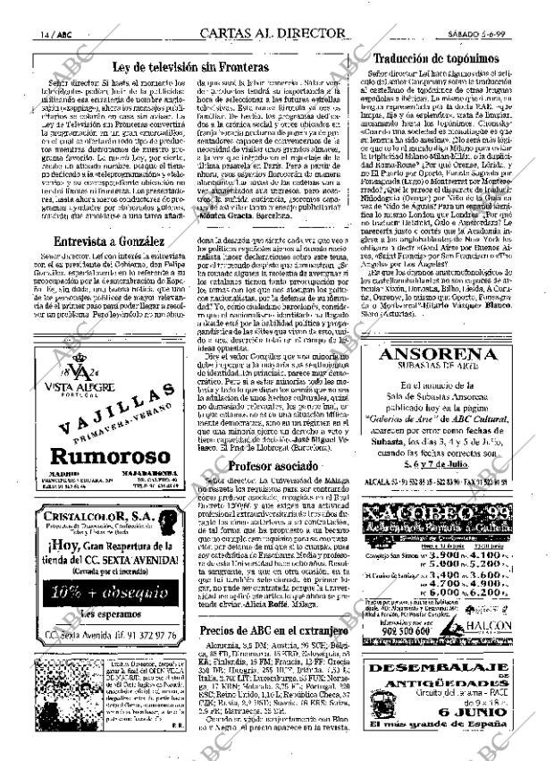 ABC MADRID 05-06-1999 página 14