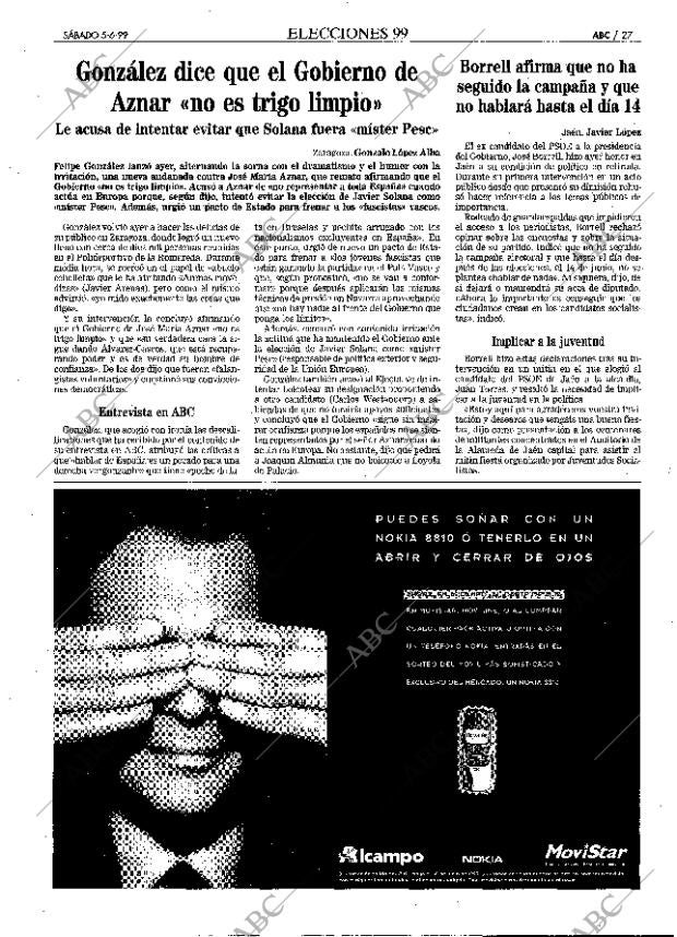 ABC MADRID 05-06-1999 página 27