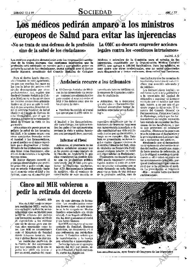 ABC MADRID 12-06-1999 página 77