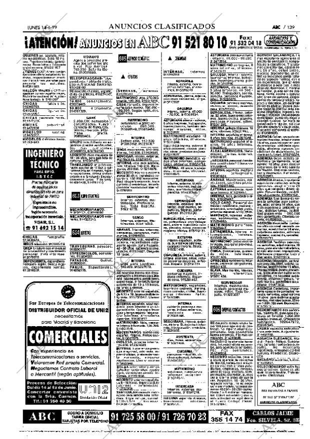 ABC MADRID 14-06-1999 página 139