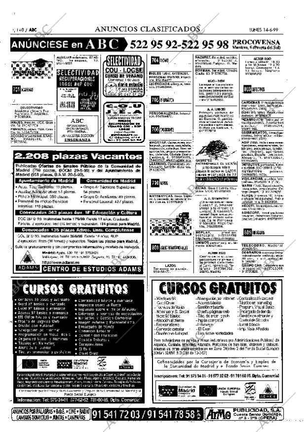 ABC MADRID 14-06-1999 página 140