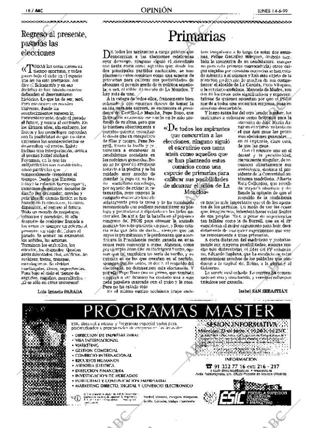ABC MADRID 14-06-1999 página 18