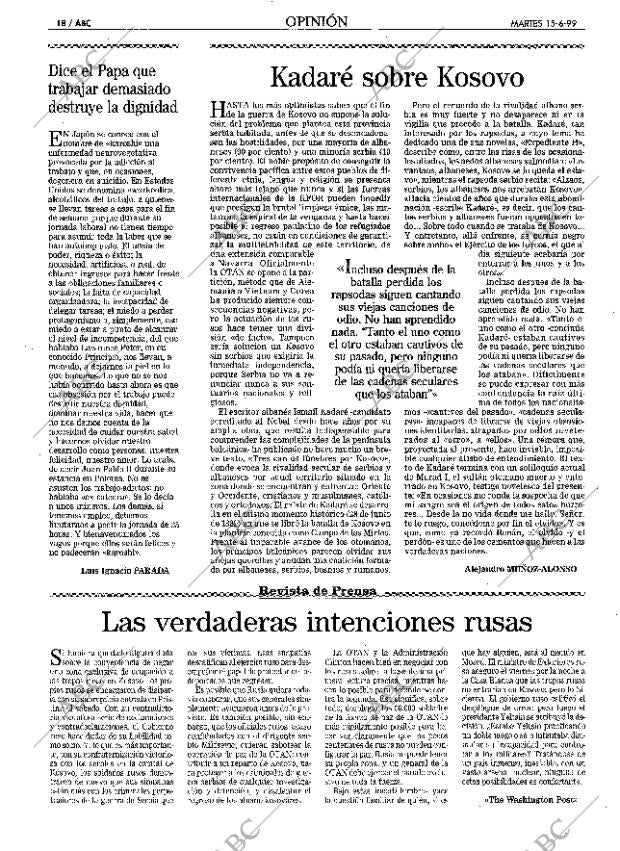 ABC MADRID 15-06-1999 página 18