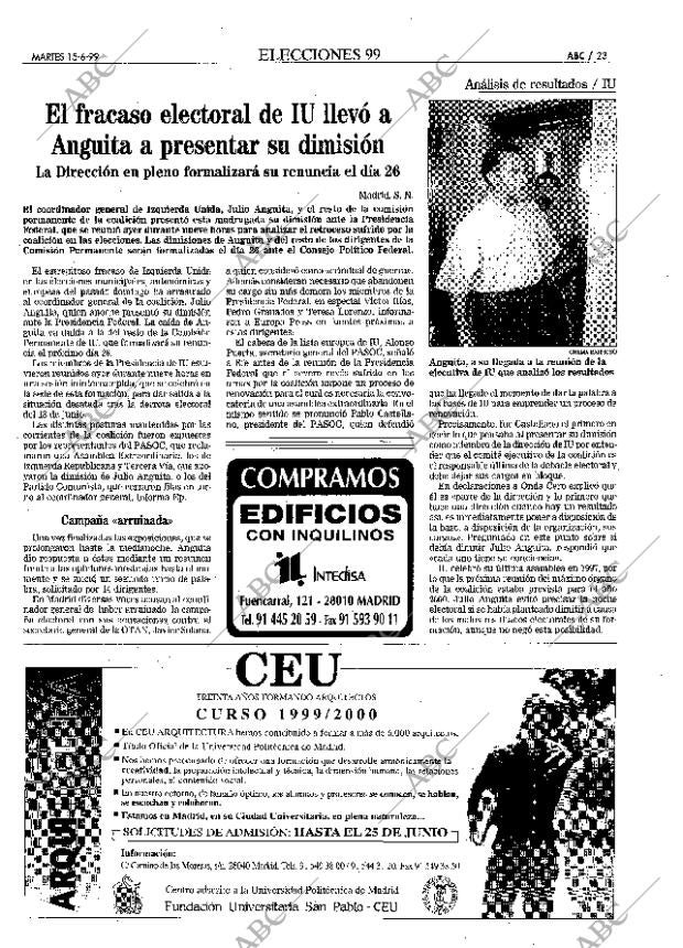 ABC MADRID 15-06-1999 página 23