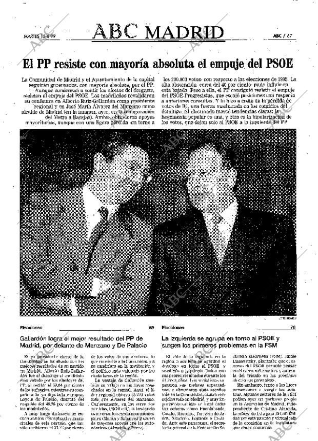 ABC MADRID 15-06-1999 página 67