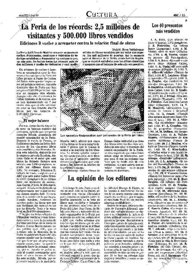 ABC MADRID 15-06-1999 página 85