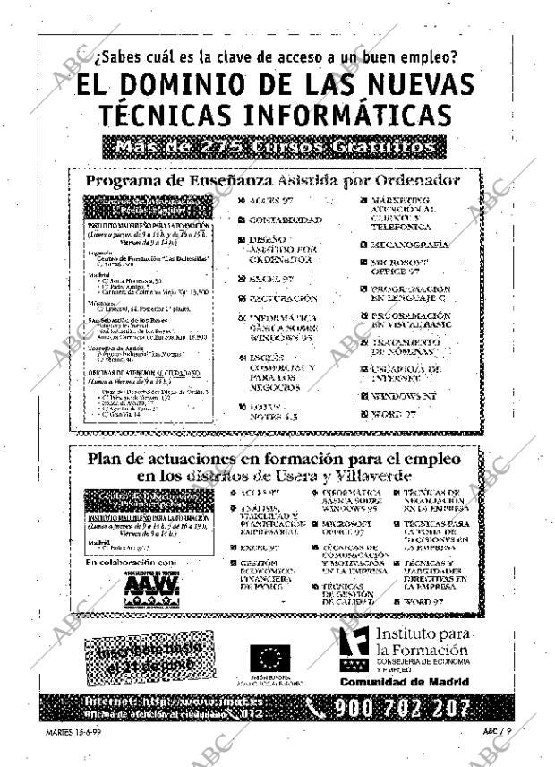 ABC MADRID 15-06-1999 página 9