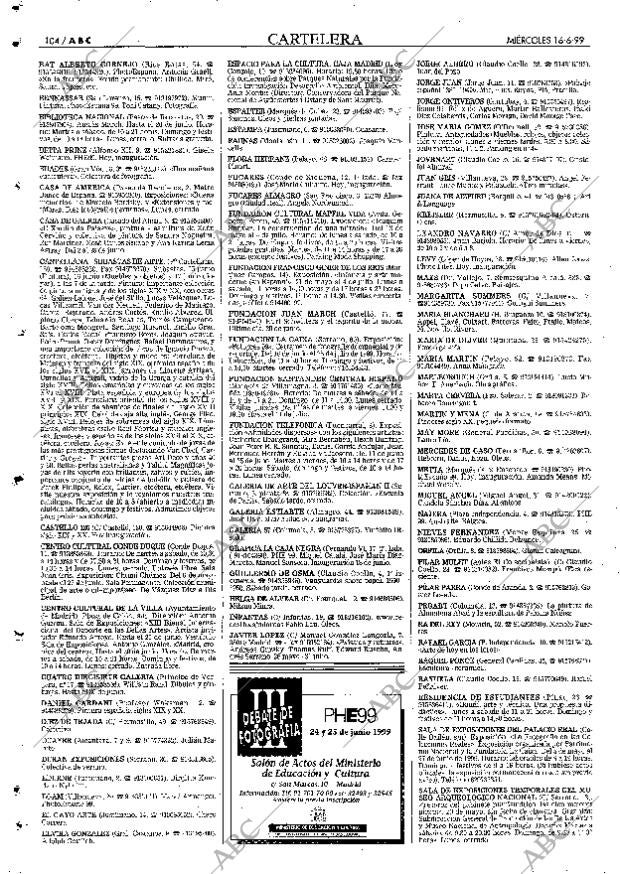 ABC MADRID 16-06-1999 página 104