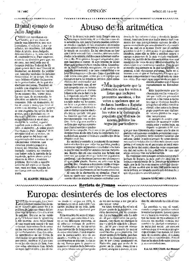 ABC MADRID 16-06-1999 página 18