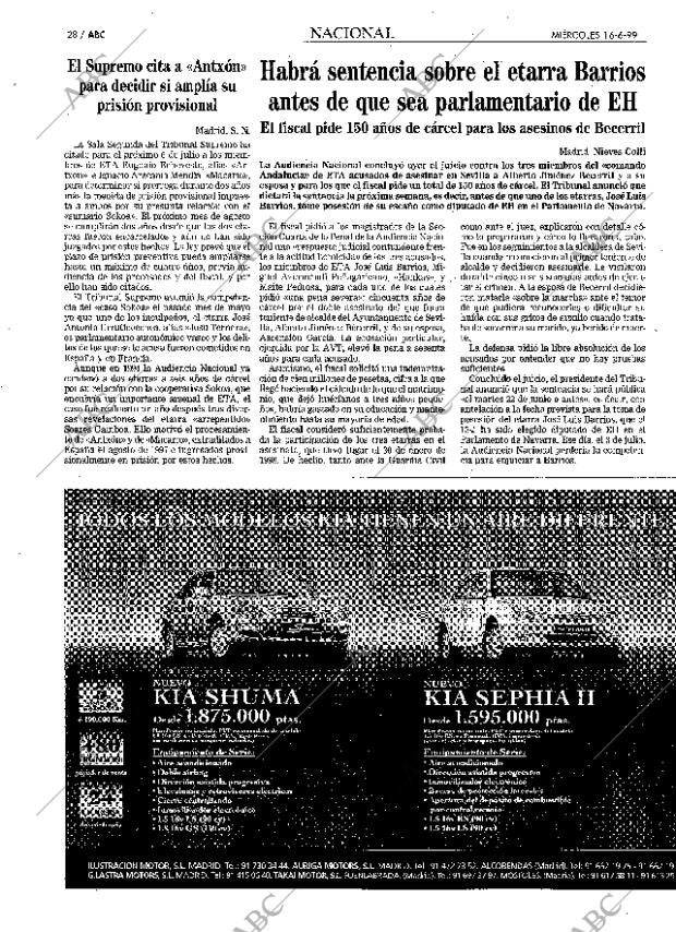 ABC MADRID 16-06-1999 página 28