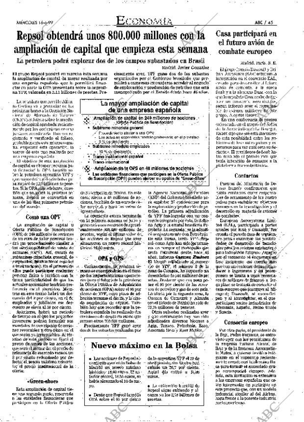 ABC MADRID 16-06-1999 página 45
