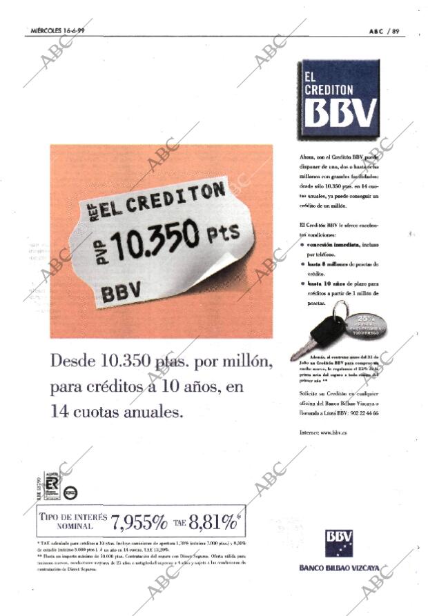 ABC MADRID 16-06-1999 página 89