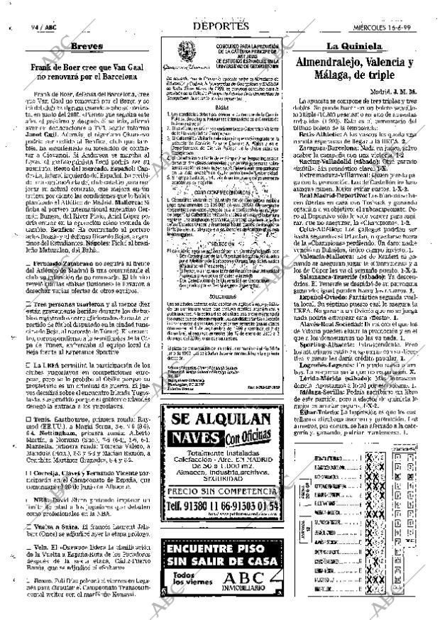ABC MADRID 16-06-1999 página 94