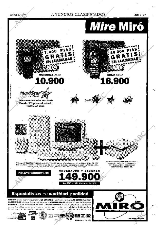 ABC MADRID 17-06-1999 página 139